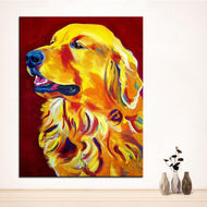 Golden Retriever Canvas Oil Print-Furbaby Friends Gifts