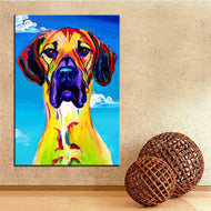Great Dane Canvas Oil Print-Furbaby Friends Gifts