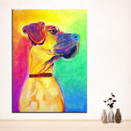 Great Dane Canvas Oil Print-Furbaby Friends Gifts