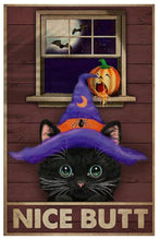 Laden Sie das Bild in den Galerie-Viewer, Halloween Cat Plaques-Furbaby Friends Gifts