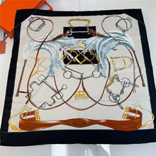 Afbeelding in Gallery-weergave laden, Hand Rolled Twill Silk Equestrian Scarf-Furbaby Friends Gifts