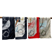 Charger l&#39;image dans la galerie, Hand Rolled Twill Silk Equestrian Scarf-Furbaby Friends Gifts