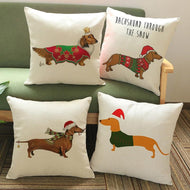 Have a Doxie Christmas! Cushion Covers-Furbaby Friends Gifts