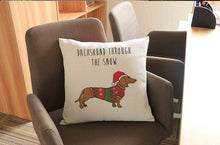 Carregar imagem no visualizador da galeria, Have a Doxie Christmas! Cushion Covers-Furbaby Friends Gifts