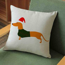 Carregar imagem no visualizador da galeria, Have a Doxie Christmas! Cushion Covers-Furbaby Friends Gifts