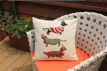 Load image into Gallery viewer, Have a Doxie Christmas! Cushion Covers-Furbaby Friends Gifts