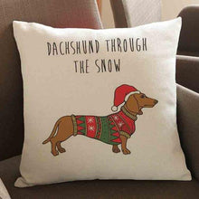 Charger l&#39;image dans la galerie, Have a Doxie Christmas! Cushion Covers-Furbaby Friends Gifts