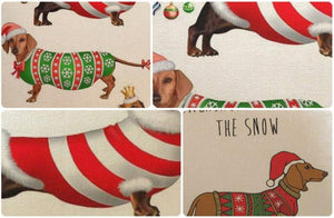 Have a Doxie Christmas! Cushion Covers-Furbaby Friends Gifts