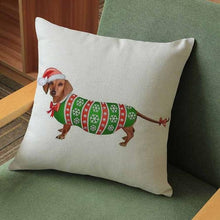 Afbeelding in Gallery-weergave laden, Have a Doxie Christmas! Cushion Covers-Furbaby Friends Gifts