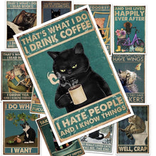 Load image into Gallery viewer, Hilarious Cat-Themed Postcards (12 Pack)-Furbaby Friends Gifts