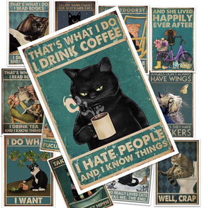 Hilarious Cat-Themed Postcards (12 Pack)-Furbaby Friends Gifts