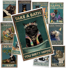Cargar imagen en el visor de la galería, Hilarious Cat-Themed Postcards (12 Pack)-Furbaby Friends Gifts