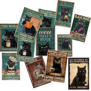 Hilarious Cat-Themed Postcards (12 Pack)-Furbaby Friends Gifts