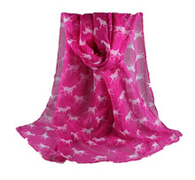 Load image into Gallery viewer, Horse Print Chiffon Scarf-Furbaby Friends Gifts