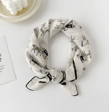 Load image into Gallery viewer, Horse Print Luxurious Silk Scarves-Furbaby Friends Gifts