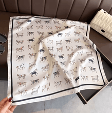 Load image into Gallery viewer, Horse Print Luxurious Silk Scarves-Furbaby Friends Gifts