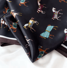 Load image into Gallery viewer, Horse Print Luxurious Silk Scarves-Furbaby Friends Gifts