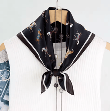 Load image into Gallery viewer, Horse Print Luxurious Silk Scarves-Furbaby Friends Gifts
