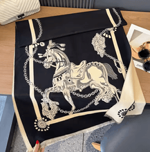 Carica l&#39;immagine nel visualizzatore di Gallery, Horse Print Reversible Winter Cashmere Pashmina Scarves-Furbaby Friends Gifts