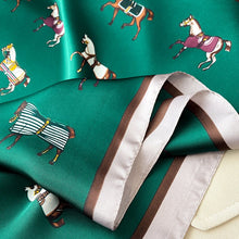 Carregar imagem no visualizador da galeria, Horse Print Silk Scarf-Furbaby Friends Gifts