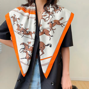 Horse Print Silk Scarf-Furbaby Friends Gifts