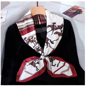 Horse Print Silk Scarf-Furbaby Friends Gifts