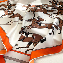 Cargar imagen en el visor de la galería, Horse Print Silk Scarf-Furbaby Friends Gifts