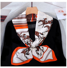 Load image into Gallery viewer, Horse Print Silk Scarf-Furbaby Friends Gifts