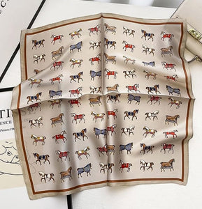 Horse Print Silk Scarves-Furbaby Friends Gifts