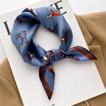 Load image into Gallery viewer, Horse Print Silk Scarves-Furbaby Friends Gifts