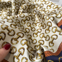 Laden Sie das Bild in den Galerie-Viewer, Horse Print Silk Scarves-Furbaby Friends Gifts