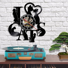 Carregar imagem no visualizador da galeria, I Love Cats Wall Clock-Furbaby Friends Gifts