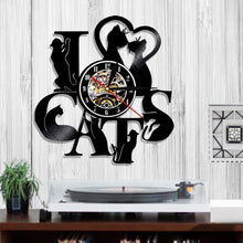 Laden Sie das Bild in den Galerie-Viewer, I Love Cats Wall Clock-Furbaby Friends Gifts