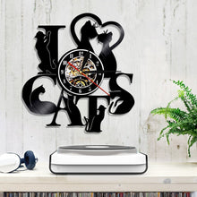 Carica l&#39;immagine nel visualizzatore di Gallery, I Love Cats Wall Clock-Furbaby Friends Gifts