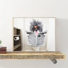 Load image into Gallery viewer, &#39;Jack in the John&#39; Cloakroom Oil Print-Furbaby Friends Gifts