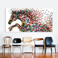 'Jumping Horse' Canvas Oil Print-Furbaby Friends Gifts