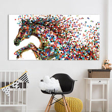 Cargar imagen en el visor de la galería, &#39;Jumping Horse&#39; Canvas Oil Print-Furbaby Friends Gifts