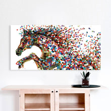 Carica l&#39;immagine nel visualizzatore di Gallery, &#39;Jumping Horse&#39; Canvas Oil Print-Furbaby Friends Gifts