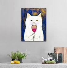 Afbeelding in Gallery-weergave laden, &#39;Just a Tipple...&#39; Canvas Oil Print Poster-Furbaby Friends Gifts