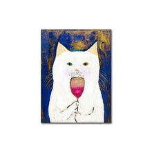 Cargar imagen en el visor de la galería, &#39;Just a Tipple...&#39; Canvas Oil Print Poster-Furbaby Friends Gifts