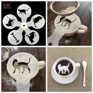 Kitty Cat Cappuccino Stencils (5 pack)-Furbaby Friends Gifts