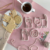 Kitty Cat Cartoon Cookie Cutters-Furbaby Friends Gifts