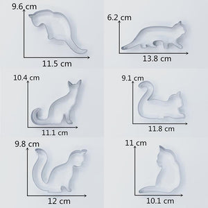 Kitty Cookie Cutter Set (6 pack)-Furbaby Friends Gifts
