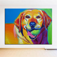 Labrador Canvas Oil Print-Furbaby Friends Gifts