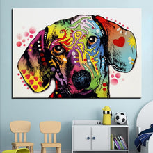 Afbeelding in Gallery-weergave laden, Large Dachshund Oil Print-Furbaby Friends Gifts