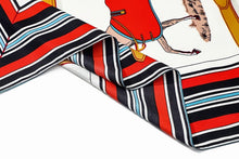 Cargar imagen en el visor de la galería, Large Horse Pattern Silk Square Scarves-Furbaby Friends Gifts