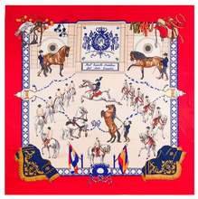 Load image into Gallery viewer, Large Horse Print Silk Scarf - 130cm-Furbaby Friends Gifts
