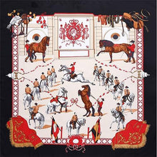 Carica l&#39;immagine nel visualizzatore di Gallery, Large Horse Print Silk Scarf-Furbaby Friends Gifts