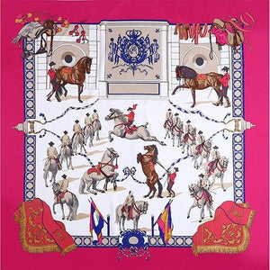 Large Horse Print Silk Scarf-Furbaby Friends Gifts