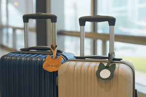 Leather Cat-Face Luggage Tags - Furbaby Friend Gifts